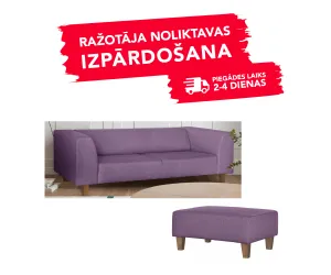 Sofa+Pufas VIVA (Tryvietis)(Gamintojo sandėlis)