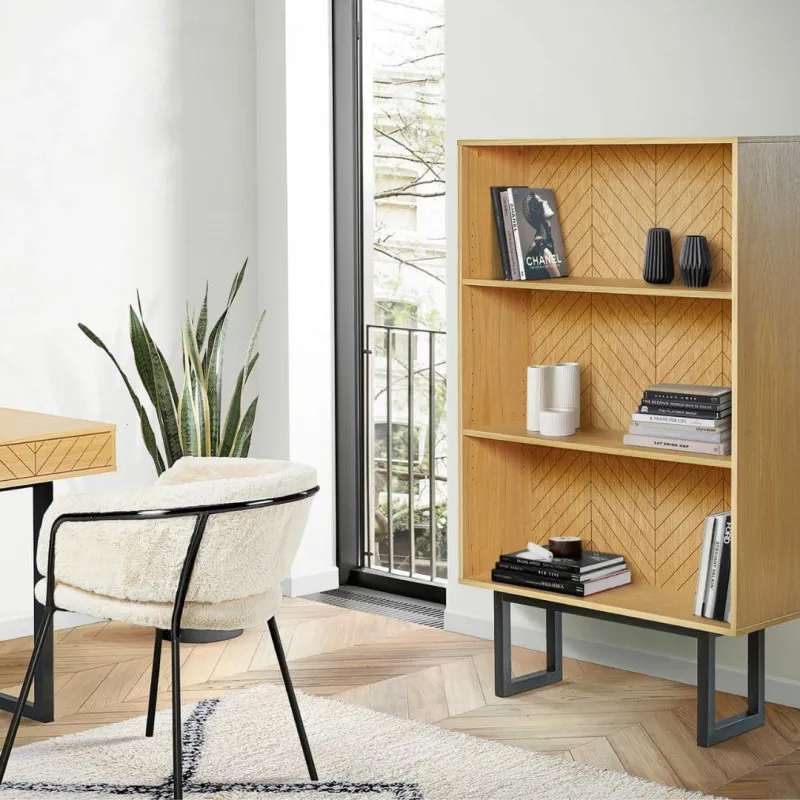 Camden Herringbone grāmatu skapis