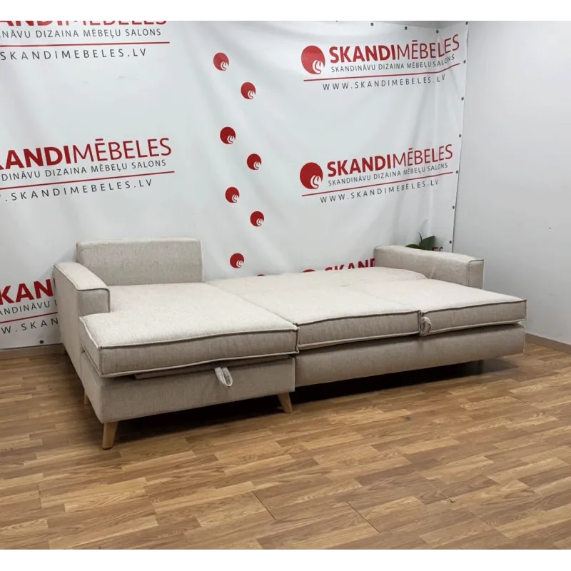 Sofa COPENHAGEN SLEEPING (Kairysis kampas, ištraukiamas)(Bežas)(Ekspozicija)