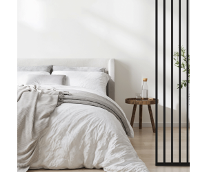 Lentų medinė siena 2750 x 580mm (JUODA) (Laisvai stovinti)