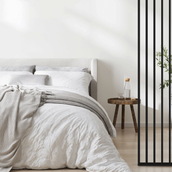 Lentų medinė siena 2750 x 580mm (JUODA) (Laisvai stovinti)