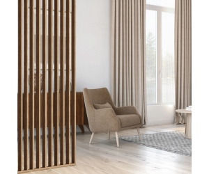 Lentų medinė siena 2750 x 580mm (ĄŽUOLAS) (Laisvai stovinti)