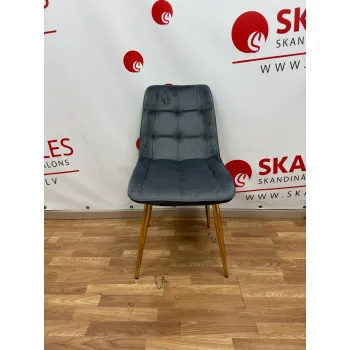 Virtuves krēsls Pearl (Velveta) no ekspozīcijas (Pelēks velvets)
