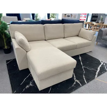 Sofa ELBA (Kairysis kampas, ištraukiamas)(Smėlio) Sofa ELBA (Kairysis kampas, ištraukiamas)(Smėlio)