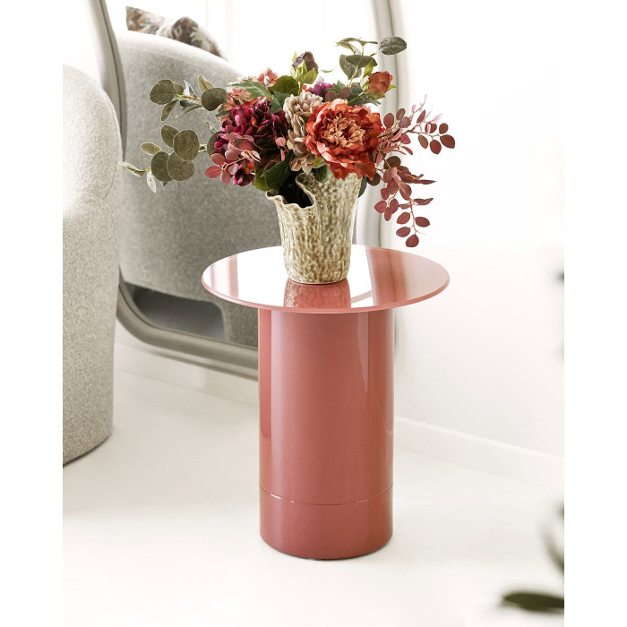 Šoninis staliukas FLORENS — spalva: šilta rožinė Šoninis staliukas FLORENS — spalva: šilta rožinė