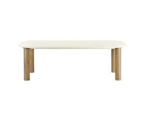Valgomojo stalas FONDI — spalva: smėlio / ruda; 240 × 100 × 76 cm Valgomojo stalas FONDI — spalva: smėlio / ruda; 240 × 100 × 76 cm