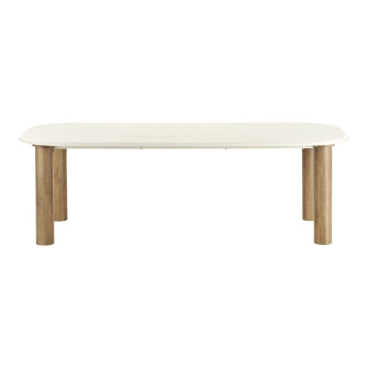 Valgomojo stalas FONDI — spalva: smėlio / ruda; 240 × 100 × 76 cm Valgomojo stalas FONDI — spalva: smėlio / ruda; 240 × 100 × 76 cm