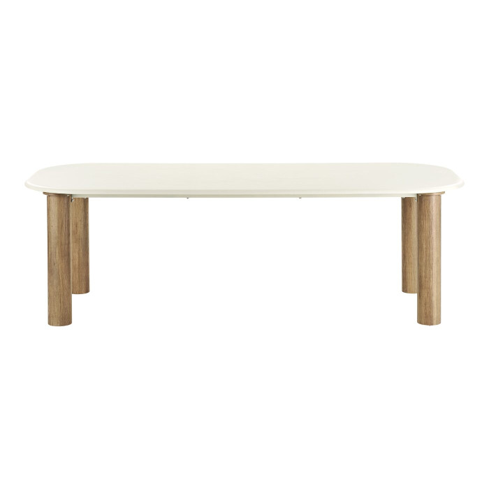 Valgomojo stalas FONDI — spalva: smėlio / ruda; 240 × 100 × 76 cm Valgomojo stalas FONDI — spalva: smėlio / ruda; 240 × 100 × 76 cm