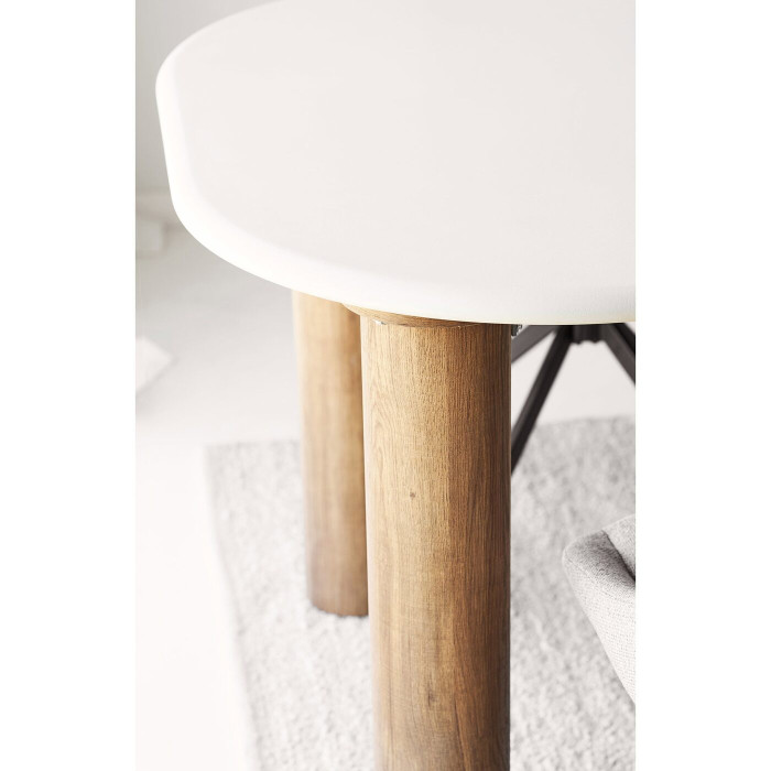 Valgomojo stalas FONDI — spalva: smėlio / ruda; 240 × 100 × 76 cm Valgomojo stalas FONDI — spalva: smėlio / ruda; 240 × 100 × 76 cm