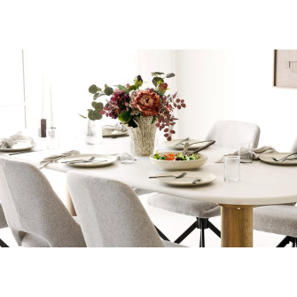 Valgomojo stalas FONDI — spalva: smėlio / ruda; 240 × 100 × 76 cm Valgomojo stalas FONDI — spalva: smėlio / ruda; 240 × 100 × 76 cm
