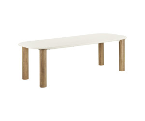 Valgomojo stalas FONDI — spalva: smėlio / ruda; 240 × 100 × 76 cm
