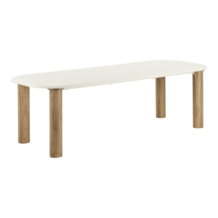 Valgomojo stalas FONDI — spalva: smėlio / ruda; 240 × 100 × 76 cm Valgomojo stalas FONDI — spalva: smėlio / ruda; 240 × 100 × 76 cm