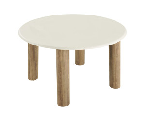 Valgomojo stalas FONDI — spalva: smėlio / ruda; 120 × 120 × 76 cm Valgomojo stalas FONDI — spalva: smėlio / ruda; 120 × 120 × 76 cm
