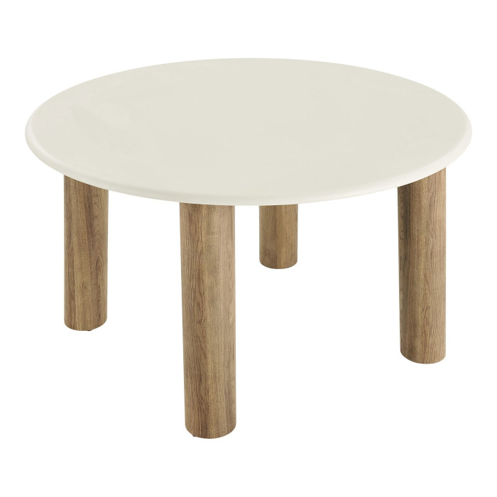 Valgomojo stalas FONDI — spalva: smėlio / ruda; 120 × 120 × 76 cm Valgomojo stalas FONDI — spalva: smėlio / ruda; 120 × 120 × 76 cm