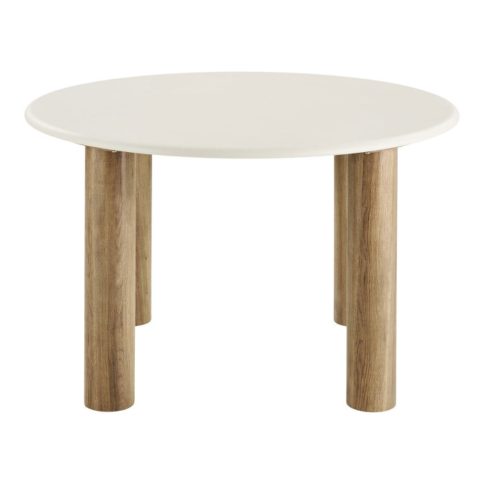 Valgomojo stalas FONDI — spalva: smėlio / ruda; 120 × 120 × 76 cm Valgomojo stalas FONDI — spalva: smėlio / ruda; 120 × 120 × 76 cm