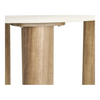 Valgomojo stalas FONDI — spalva: smėlio / ruda; 120 × 120 × 76 cm Valgomojo stalas FONDI — spalva: smėlio / ruda; 120 × 120 × 76 cm