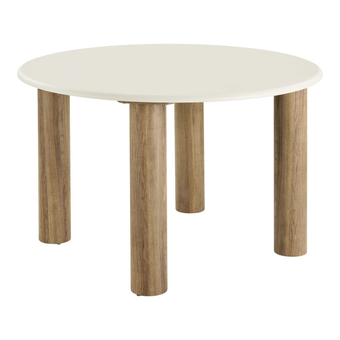 Valgomojo stalas FONDI — spalva: smėlio / ruda; 120 × 120 × 76 cm Valgomojo stalas FONDI — spalva: smėlio / ruda; 120 × 120 × 76 cm