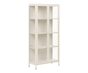 Vitrina BRISBANE — spalva: kreminė balta; 35 × 80 × 175 cm