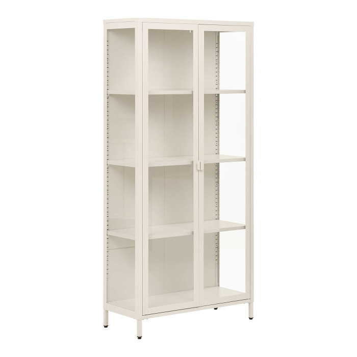 Vitrina BRISBANE — spalva: kreminė balta; 35 × 80 × 175 cm