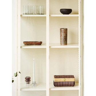 Vitrina BRISBANE — spalva: kreminė balta; 35 × 80 × 175 cm