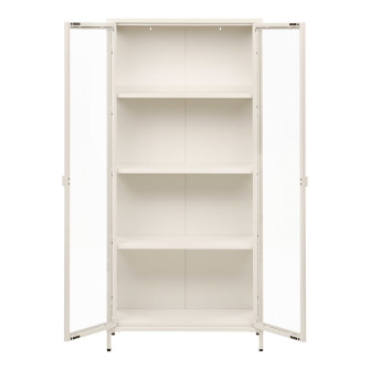 Vitrina BRISBANE — spalva: kreminė balta; 35 × 80 × 175 cm