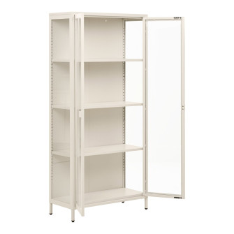 Vitrina BRISBANE — spalva: kreminė balta; 35 × 80 × 175 cm