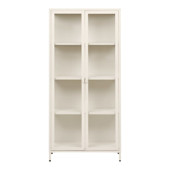 Vitrina BRISBANE — spalva: kreminė balta; 35 × 80 × 175 cm