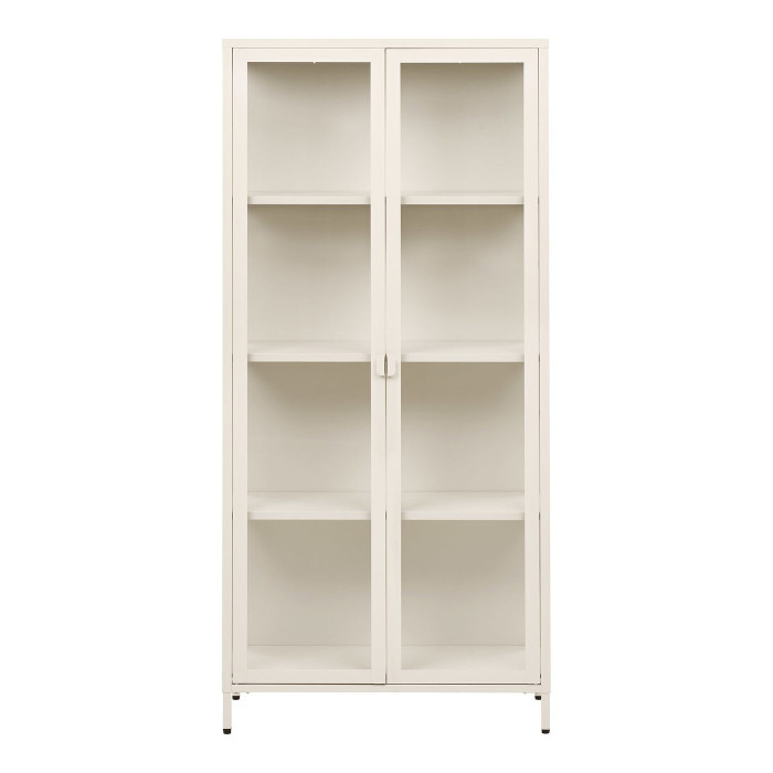 Vitrina BRISBANE — spalva: kreminė balta; 35 × 80 × 175 cm