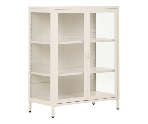 Vitrina BRISBANE — spalva: kreminė balta; 40 × 80 × 101 cm