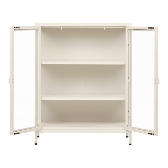 Vitrina BRISBANE — spalva: kreminė balta; 40 × 80 × 101 cm Vitrina BRISBANE — spalva: kreminė balta; 40 × 80 × 101 cm