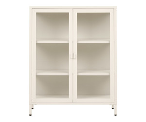 Vitrina BRISBANE — spalva: kreminė balta; 40 × 80 × 101 cm