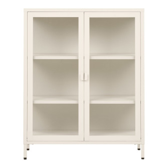 Vitrina BRISBANE — spalva: kreminė balta; 40 × 80 × 101 cm Vitrina BRISBANE — spalva: kreminė balta; 40 × 80 × 101 cm
