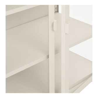 Vitrina BRISBANE — spalva: kreminė balta; 40 × 80 × 101 cm Vitrina BRISBANE — spalva: kreminė balta; 40 × 80 × 101 cm