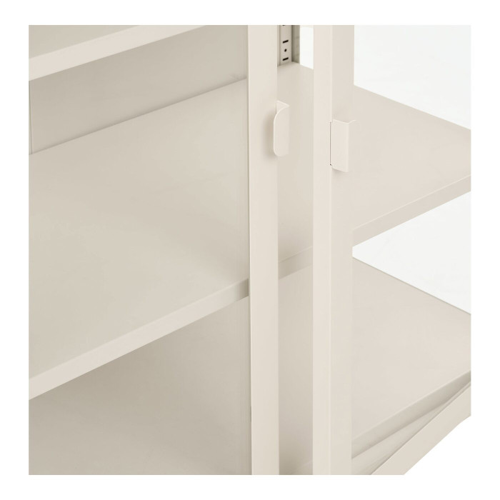Vitrina BRISBANE — spalva: kreminė balta; 40 × 80 × 101 cm Vitrina BRISBANE — spalva: kreminė balta; 40 × 80 × 101 cm