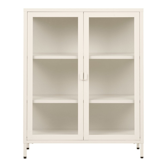 Vitrina BRISBANE — spalva: kreminė balta; 40 × 80 × 101 cm Vitrina BRISBANE — spalva: kreminė balta; 40 × 80 × 101 cm