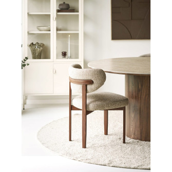 Vitrina BRISBANE — spalva: kreminė balta; 35 × 80 × 180 cm