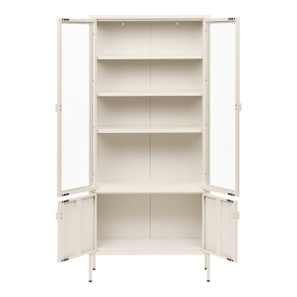 Vitrina BRISBANE — spalva: kreminė balta; 35 × 80 × 180 cm