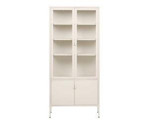 Vitrina BRISBANE — spalva: kreminė balta; 35 × 80 × 180 cm