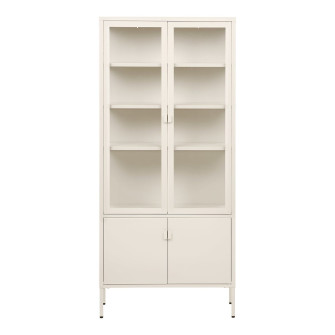 Vitrina BRISBANE — spalva: kreminė balta; 35 × 80 × 180 cm