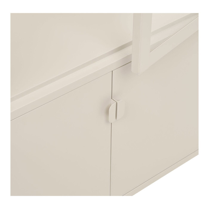 Vitrina BRISBANE — spalva: kreminė balta; 35 × 80 × 180 cm
