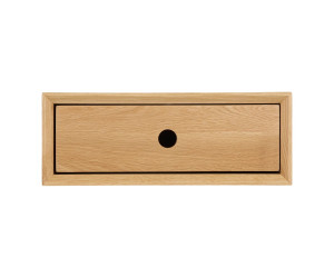 Sieninė spintelė su stalčiais LUZERN — spalva: ąžuolo atspalvis; 25 × 40 × 15 cm