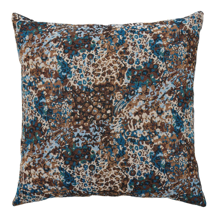 Dekoratīvs spilvens BLOSSOM — krāsa: zila / brūna Dekoratīvs spilvens BLOSSOM — krāsa: zila / brūna