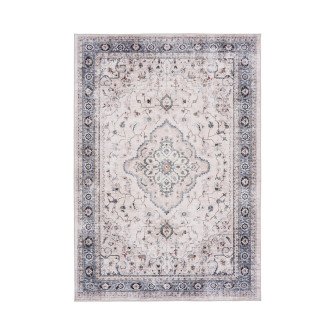 Kilimas HAVANA — spalva: kreminė balta / smėlio / prislopinta mėlyna; 230 × 160 cm Kilimas HAVANA — spalva: kreminė balta / smėlio / prislopinta mėlyna; 230 × 160 cm