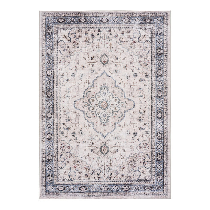 Kilimas HAVANA — spalva: kreminė balta / smėlio / prislopinta mėlyna; 300 × 200 cm Kilimas HAVANA — spalva: kreminė balta / smėlio / prislopinta mėlyna; 300 × 200 cm
