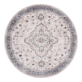 Kilimas HAVANA — spalva: kreminė balta / smėlio / prislopinta mėlyna; 200 × 200 cm Kilimas HAVANA — spalva: kreminė balta / smėlio / prislopinta mėlyna; 200 × 200 cm