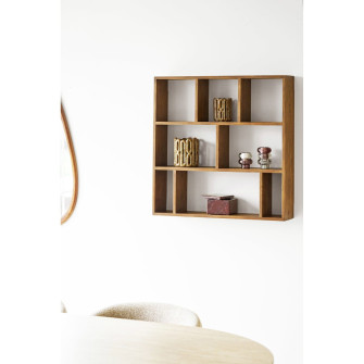 Sieninė lentyna TOWNSVILLE — spalva: tamsiai ruda; 15 × 70 × 70 cm Sieninė lentyna TOWNSVILLE — spalva: tamsiai ruda; 15 × 70 × 70 cm