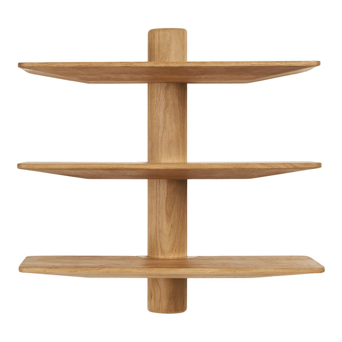 Sieninė lentyna CALCATA — spalva: ąžuolo atspalvis; 22 × 55 × 55,5 cm Sieninė lentyna CALCATA — spalva: ąžuolo atspalvis; 22 × 55 × 55,5 cm