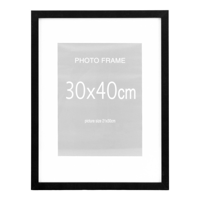 Attēla rāmis MARBELLA (5 gab. komplekts) — krāsa: melna; 40 × 30 × 1,8 cm