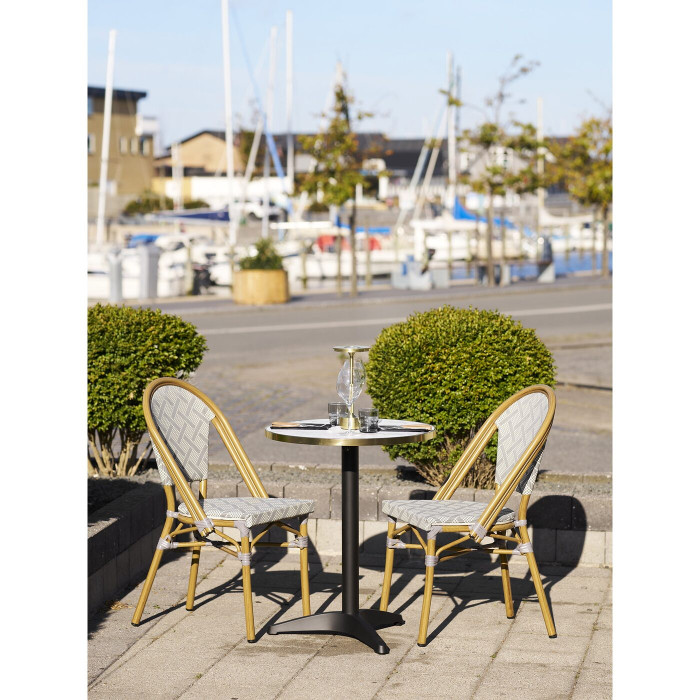Bistro staliukas 7501176 — spalva: balta / juoda