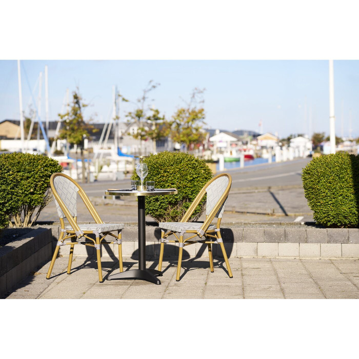 Bistro staliukas 7501176 — spalva: balta / juoda